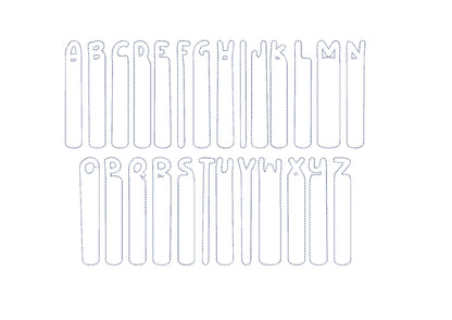 Brush Stroke Painter Font Applique