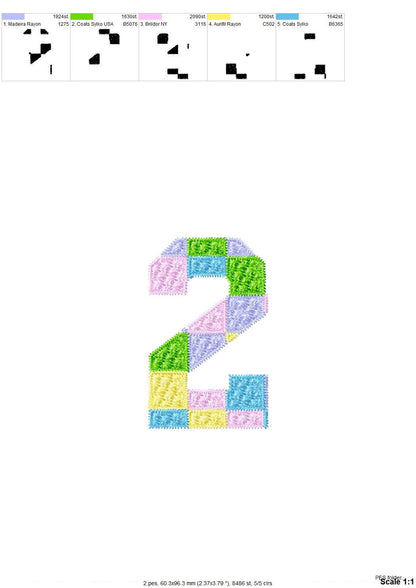 Faux Chenille Patch Block Font