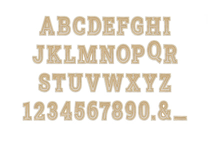 Iridescent Glitter HTV Vinyl Athletic Font