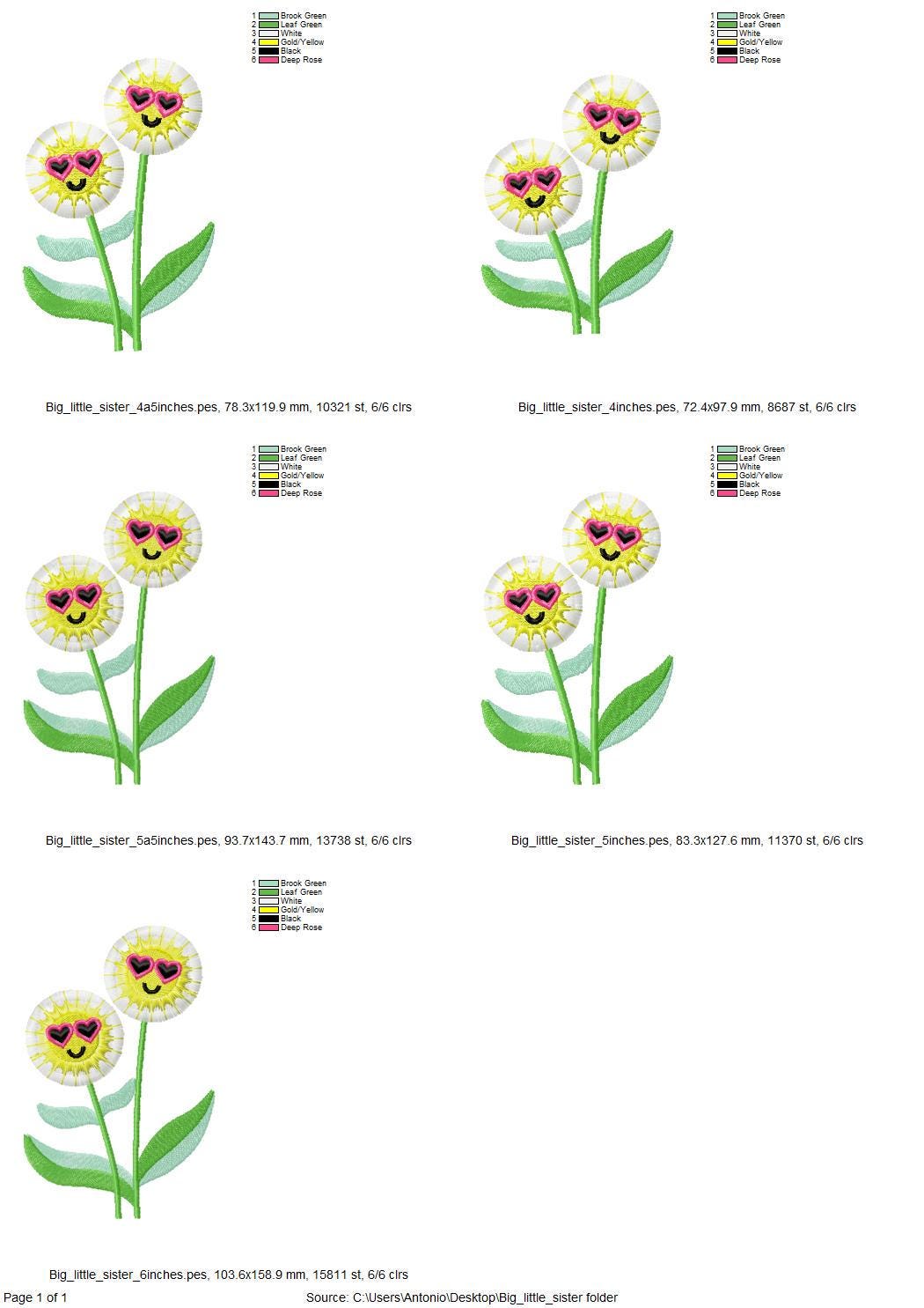 Fringed Flower Big and Little Sister