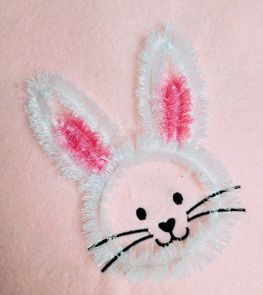 Fringed Cute Easter Bunny Head