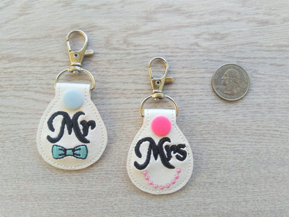 Mr And Mrs Wedding Keychain
