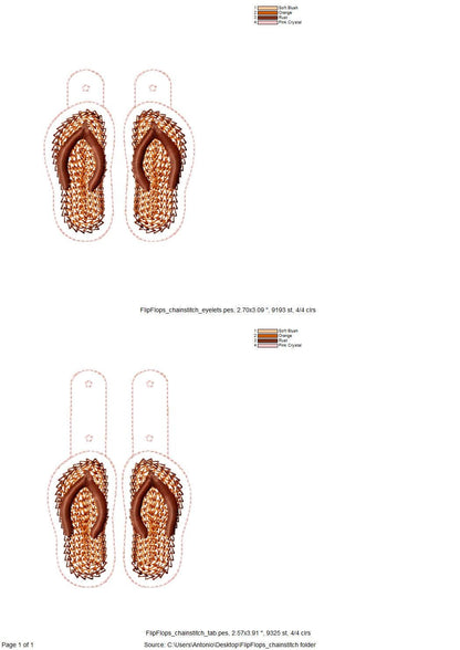 Summer Beach Flip Flops Keychain