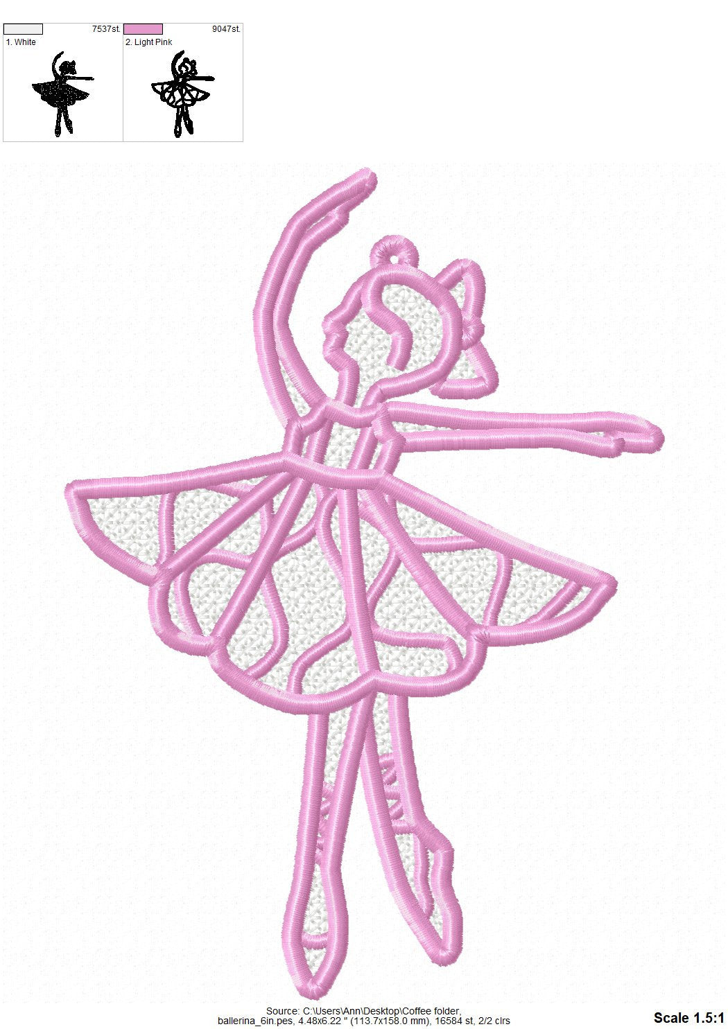 Nutcracker Ballerina Christmas Tree Ornament