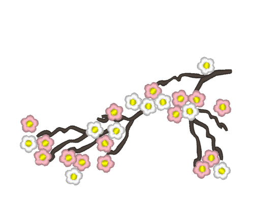Cherry Blossom mini for embroidery hoops 4x4, 5x7 and 6x10