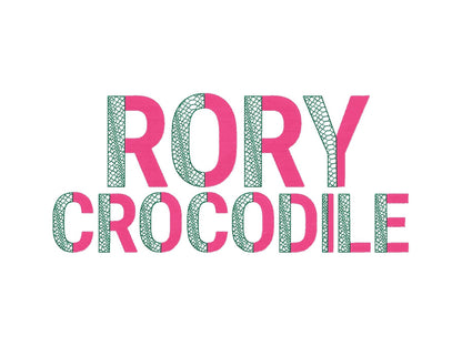 Gator Patterned Split Font