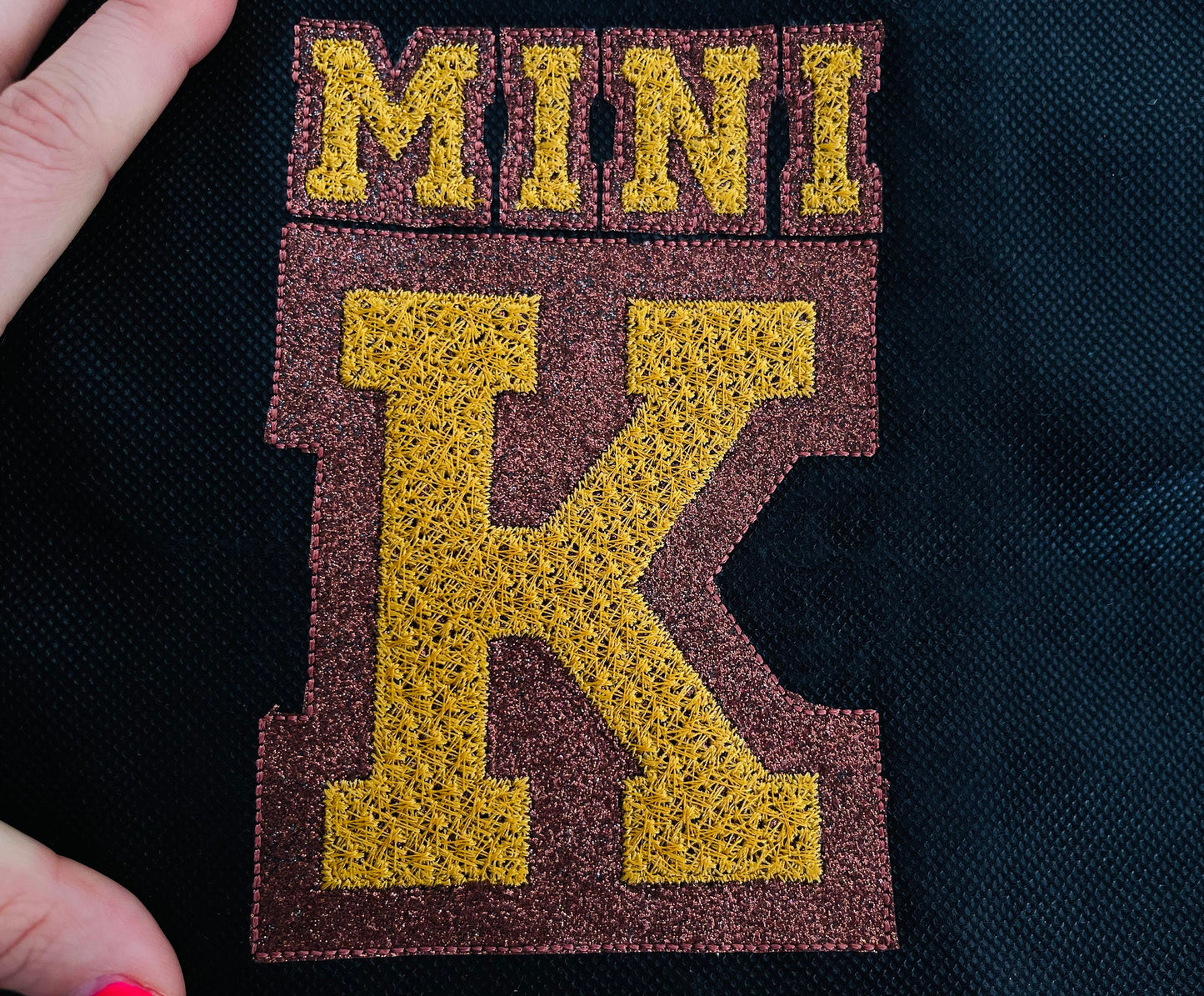 Glitter HTV Vinyl Narrow Block Font