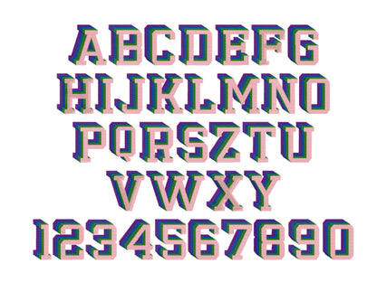 Shadow 4 Layers Pop Art Font