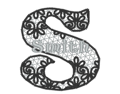 Delicate Lace Split Monogram Font