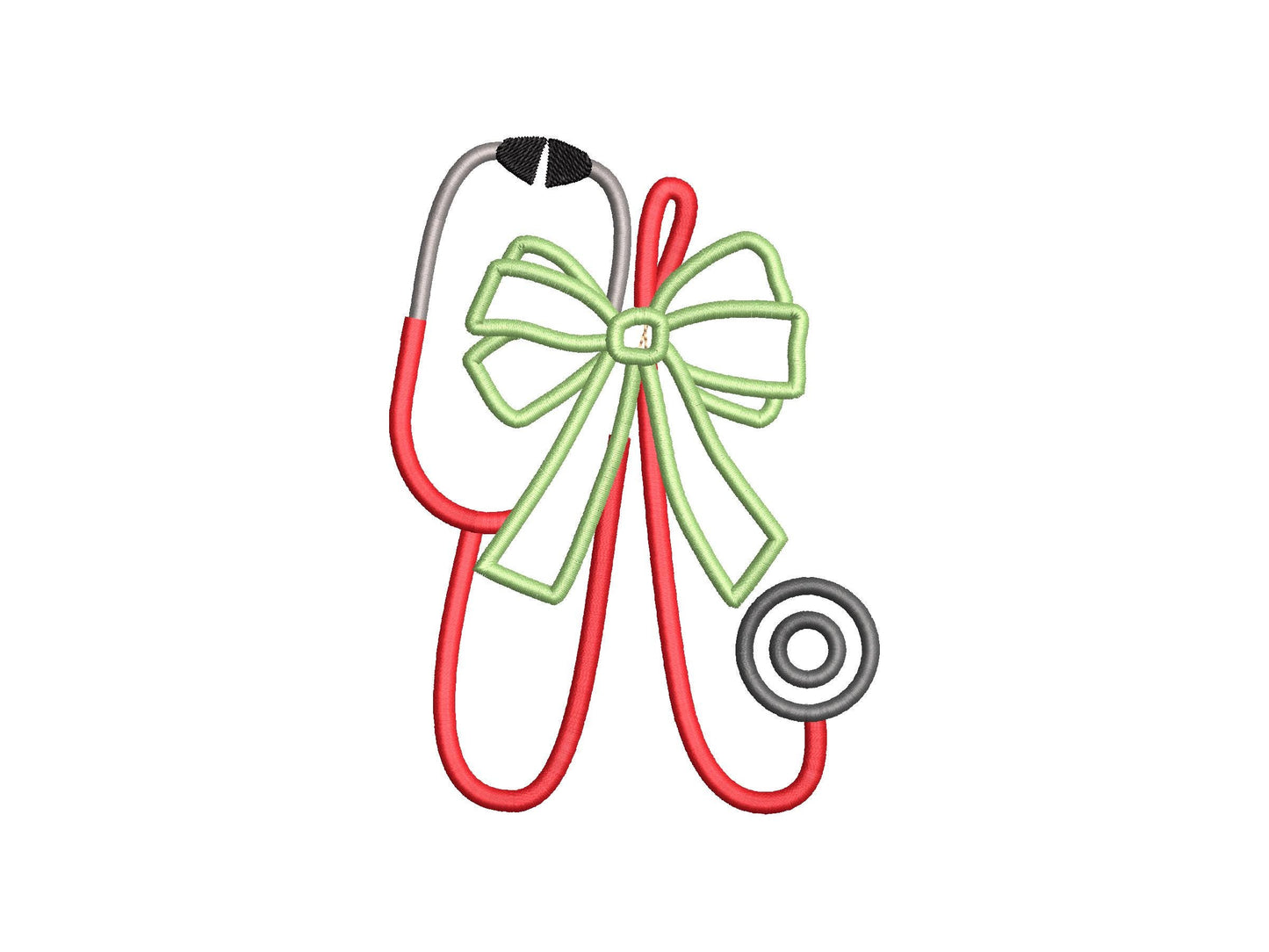 Therapist Medic Stethoscope with Bow Applique