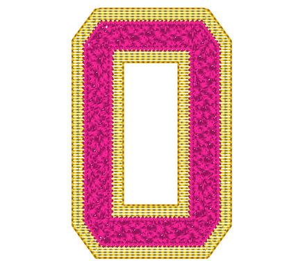 Faux Chenille Glitter HTV Athletic Font