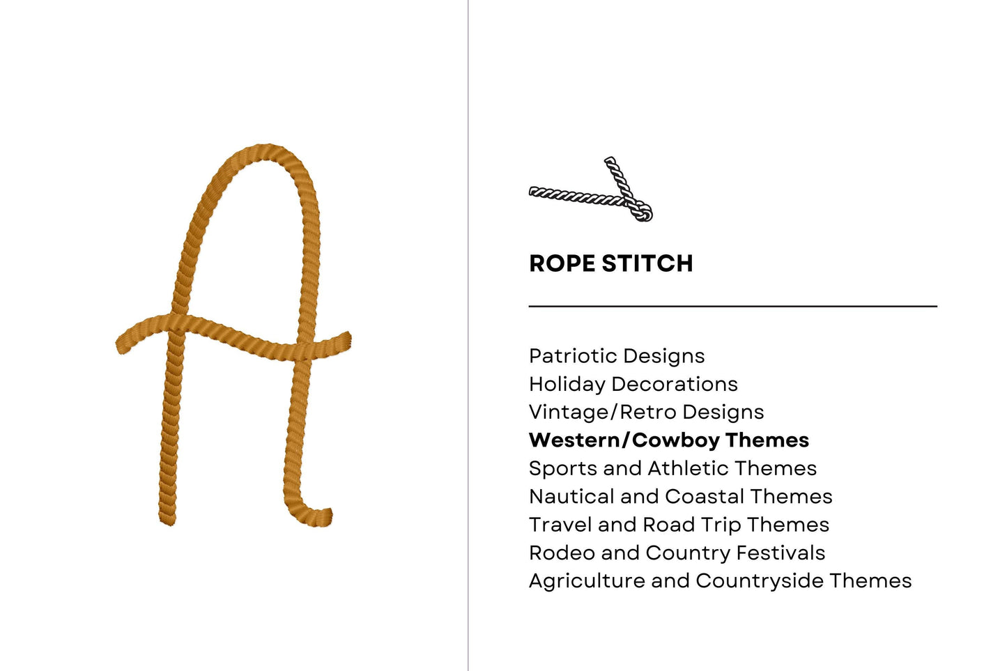 Handwritten Rope Stitch Font Sandy