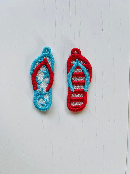 Patriotic Stars and Stripes Flip Flops FSL