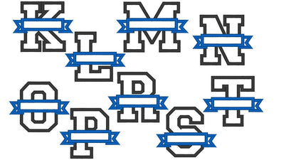 Collegiate Varsity Split Font with Banner