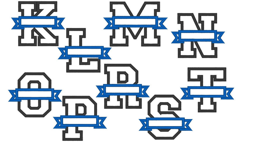 Collegiate Varsity Split Font with Banner