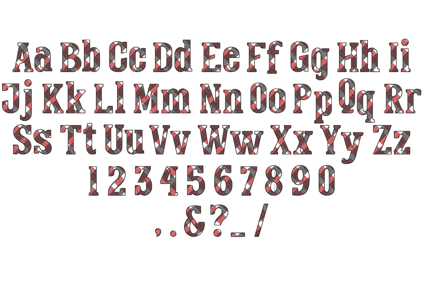 Mini Tartan Gingham Font