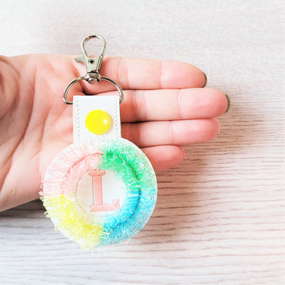 Boho Fringed Keychain with Monogram