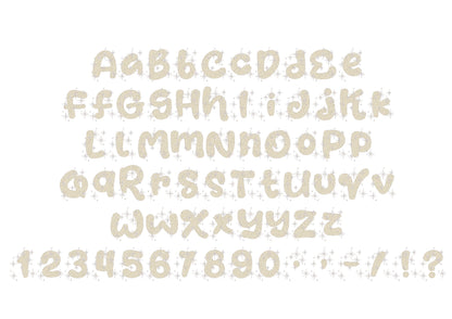 Sparkle Glitter Font Night Starry Sky