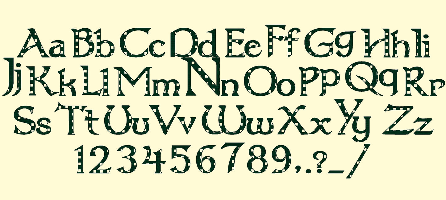 Buffalo Plaid Light Stitch Font Adams
