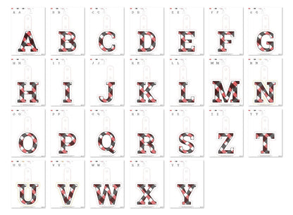 Gingham Plaid Monogram Keychain