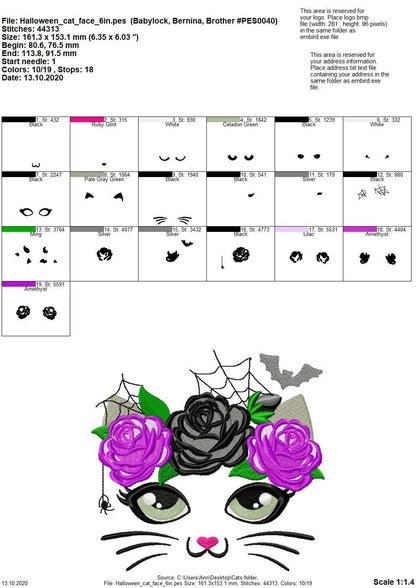 Halloween Kitty Cat Rose Floral Crown