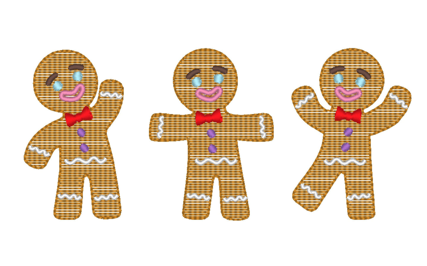 Christmas Gingerbread Man Trio
