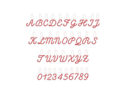 Candy Cane Monogram Keychain