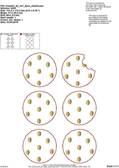 Cookie and Bitten Cookie Feltie ITH