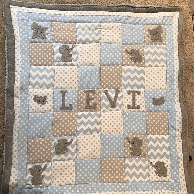 Little Elephant Applique Set of 4