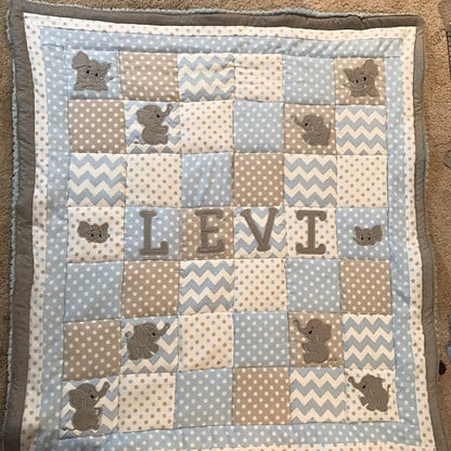 Little Elephant Applique Set of 4