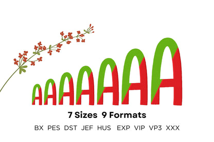 Fill Stitch Split Font Sunkissed