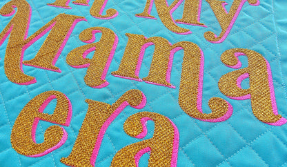 Vintage Glitter HTV vinyl Font