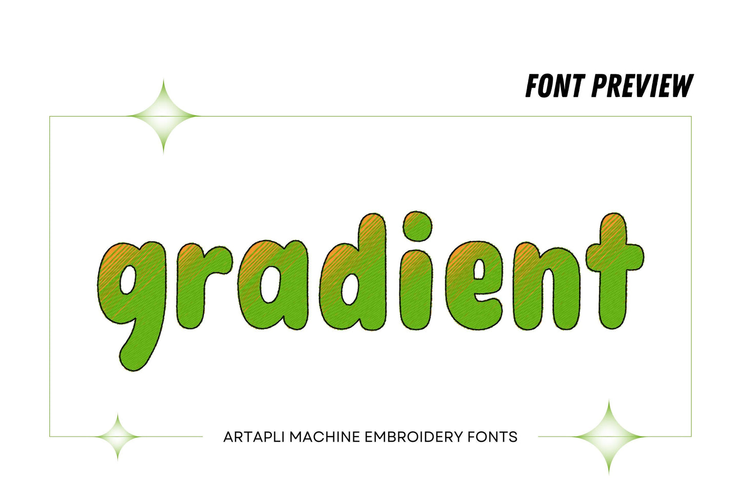 Iridescent Gradient Ombre Font Sweetie