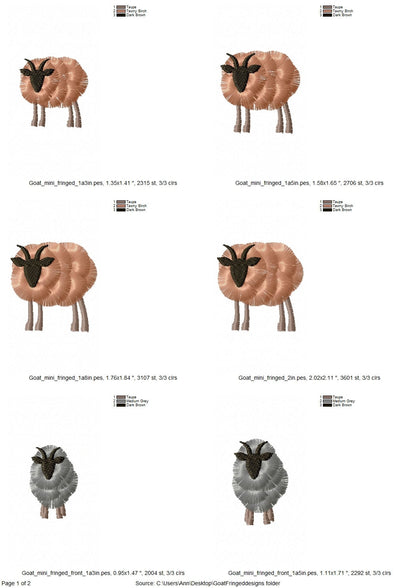 Mini Fringed Goat Set