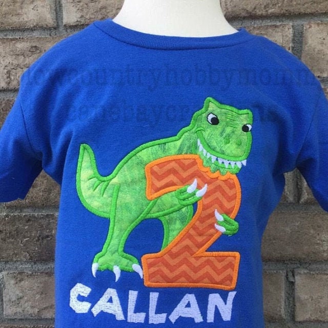 T-Rex Birthday Numbers Applique