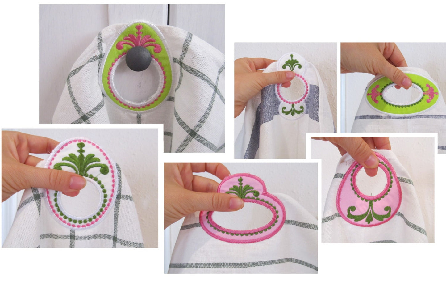 Towel Hanging Hole Topper Set of 6