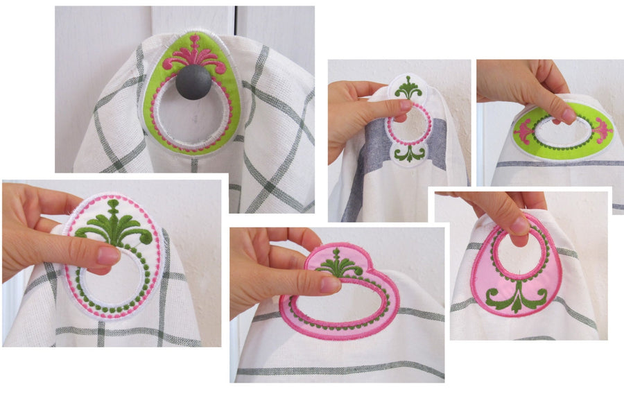 Towel Hanging Hole Topper Set of 6