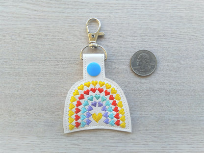Heart Arc Rainbow Keychain
