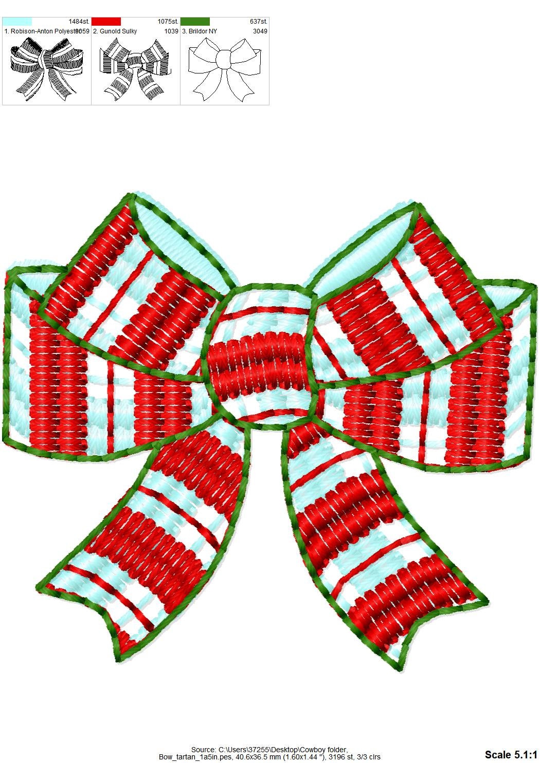 Mini Gingham Plaid Patterned Bow