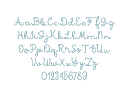 Fill Stitch Handwritten Script Font Lillian