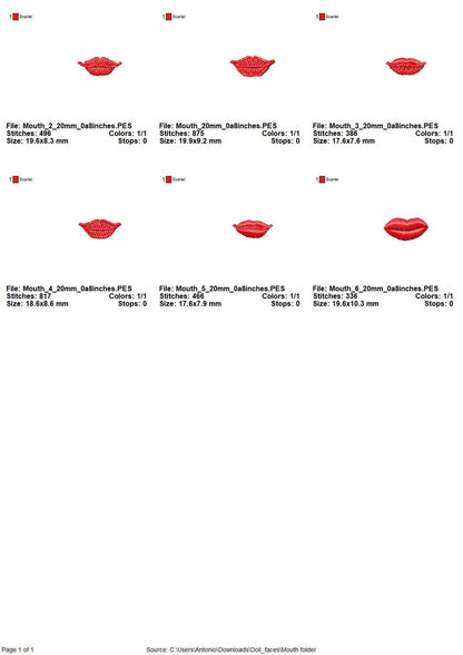 Doll Pretty Face Set of 6