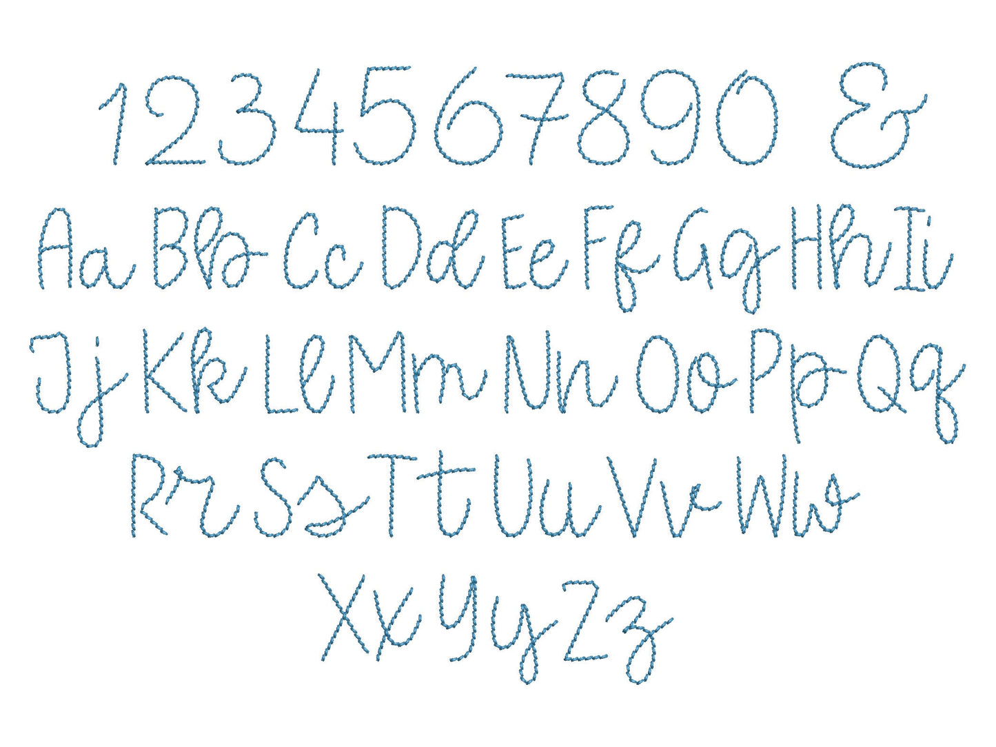 Hand Stitch Effect Font Sebastian