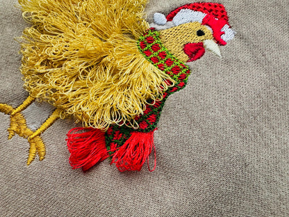 Fringed Chicken Christmas Festive Outfit