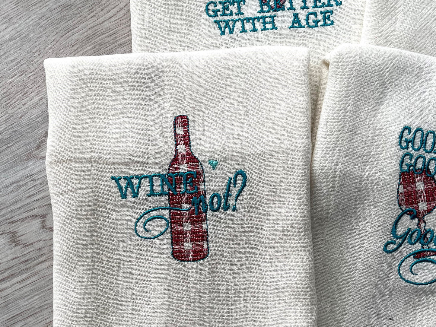 Wine Friends Dish Towel Set