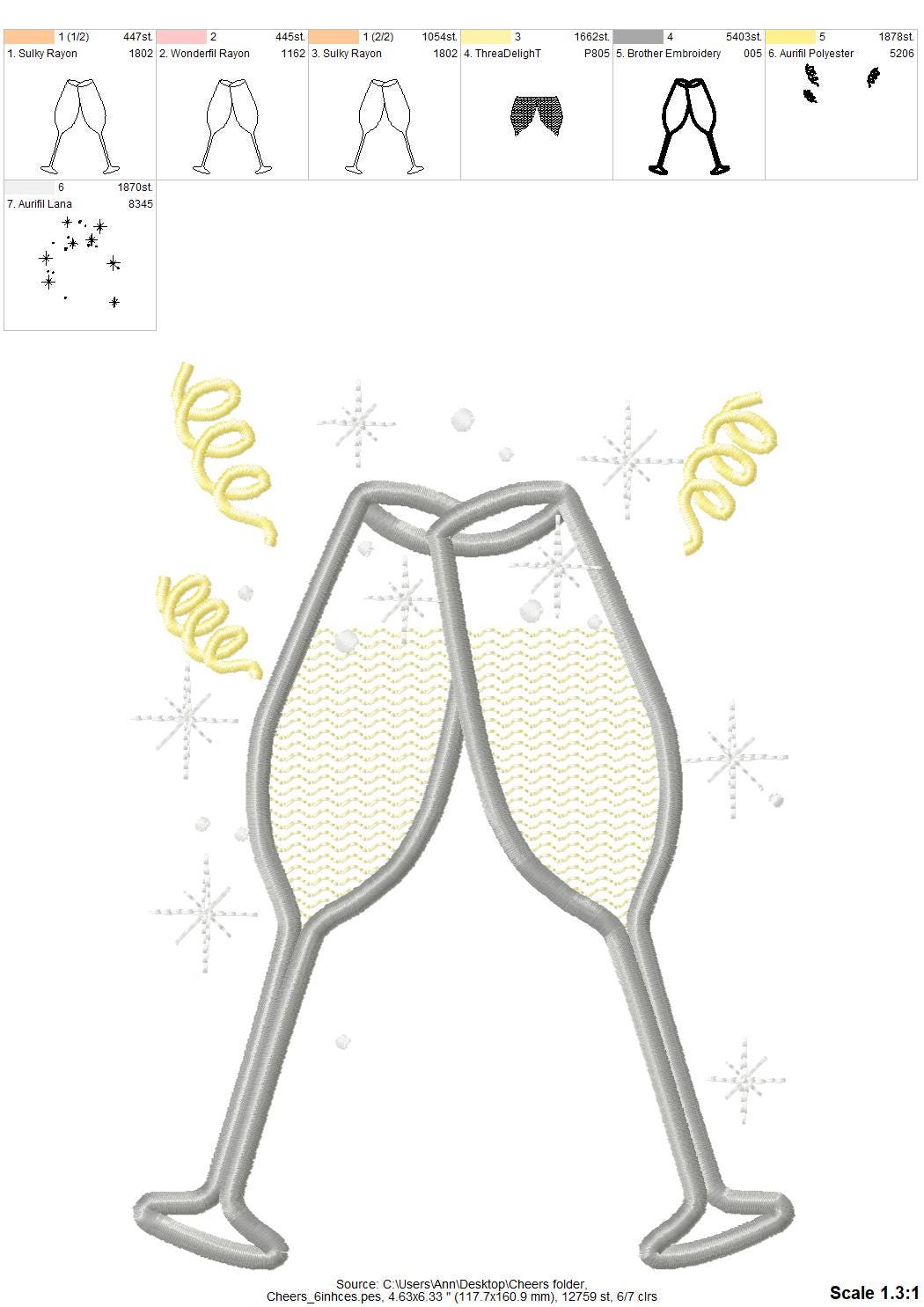 Champagne Cheers Split Side Seam