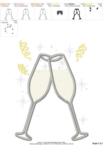 Champagne Cheers Split Side Seam