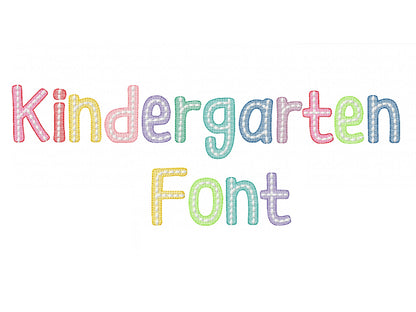 Quick Light Stitch Sketch Kindergarten Font
