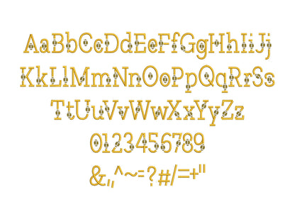 Satin Stitch Football Font Set of 2