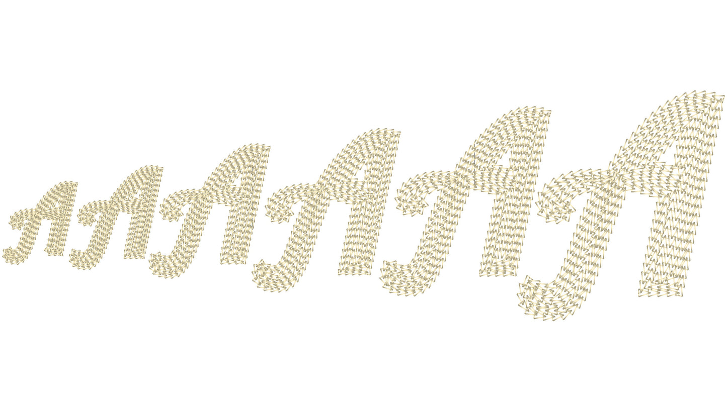 Wide Chain Stitch Font