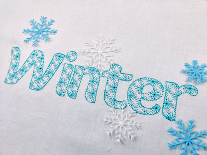 Snowflake Patterned Christmas Font